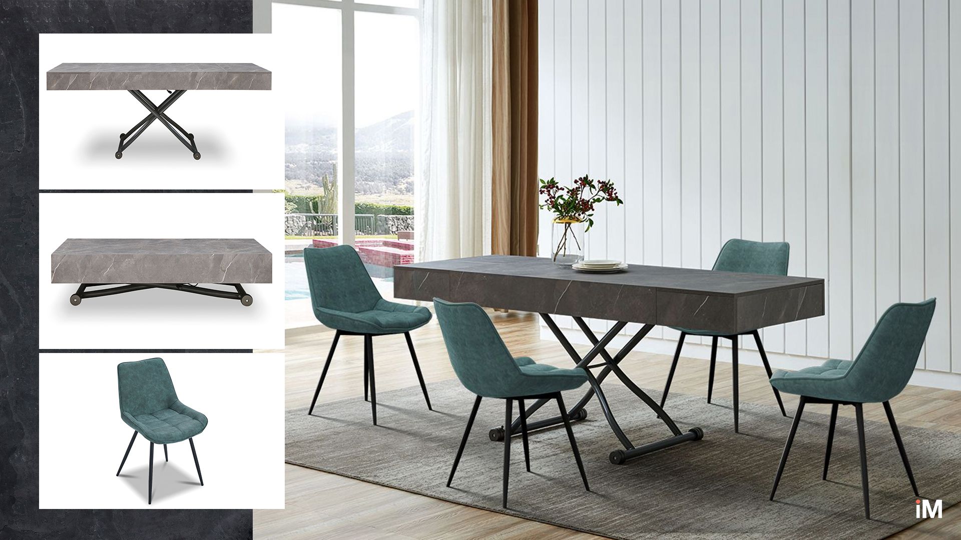 Стол Francis + 4 стула Amalia
Стол Francis + 4 стула Amalia