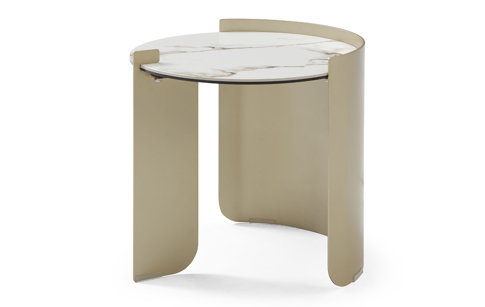 Стол журнальный Diva (53), белая керамика/шампань