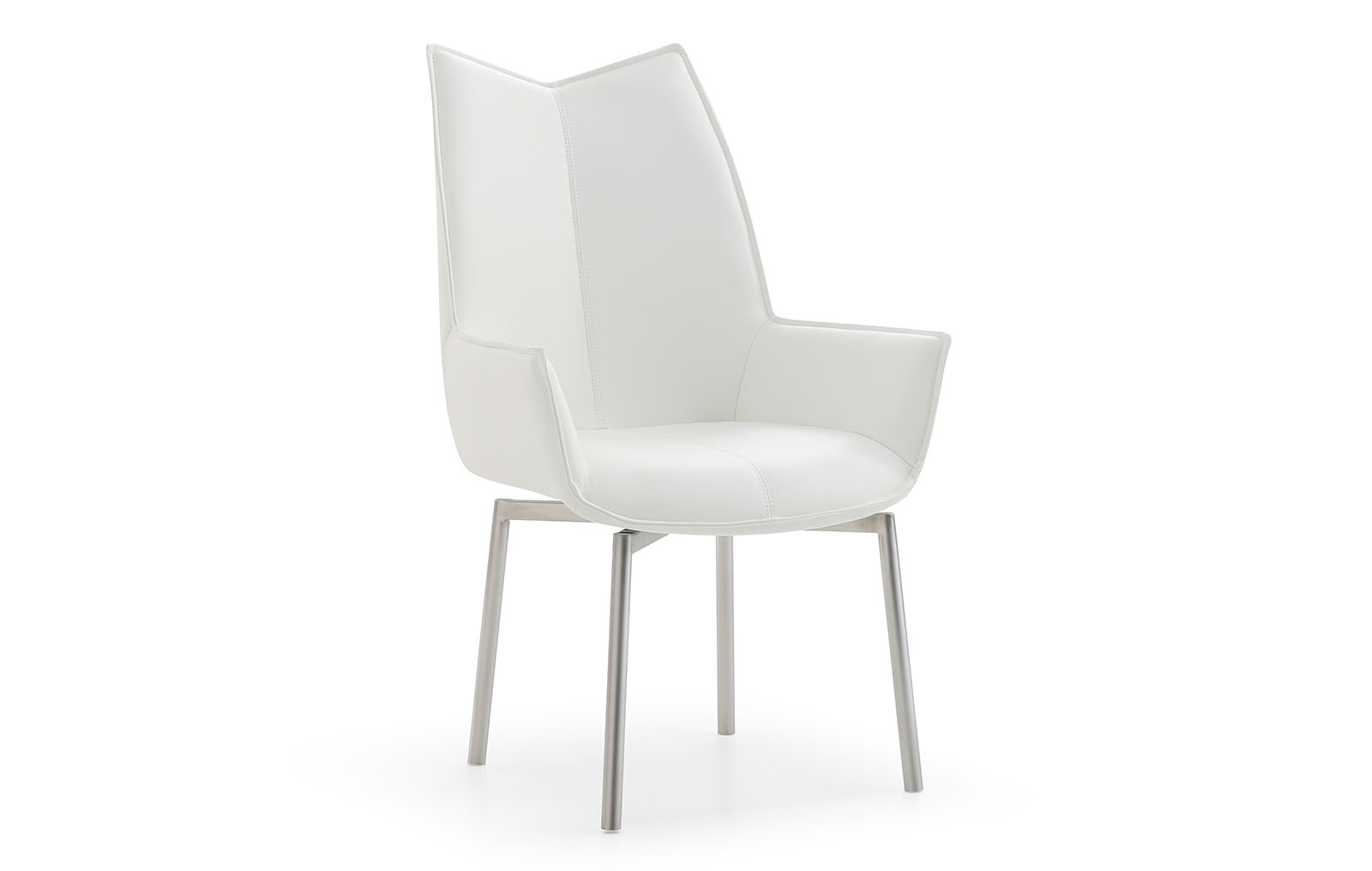 Стул Renzo, белый/сталь