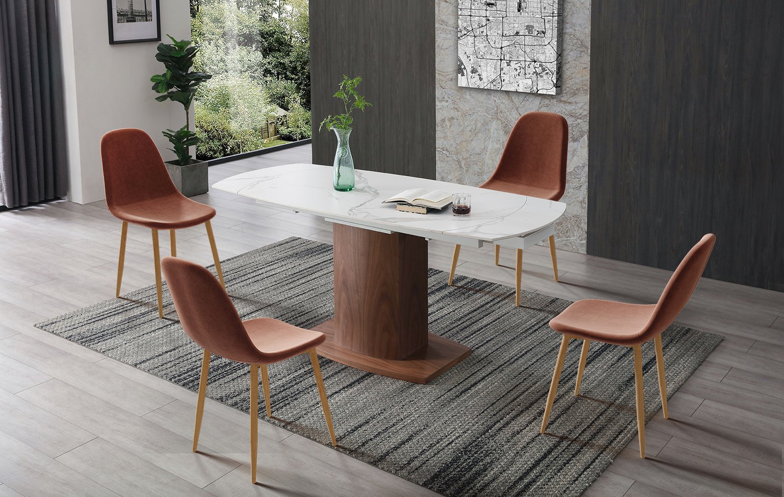 

Стол iModern Carlo + 4 стула Ray