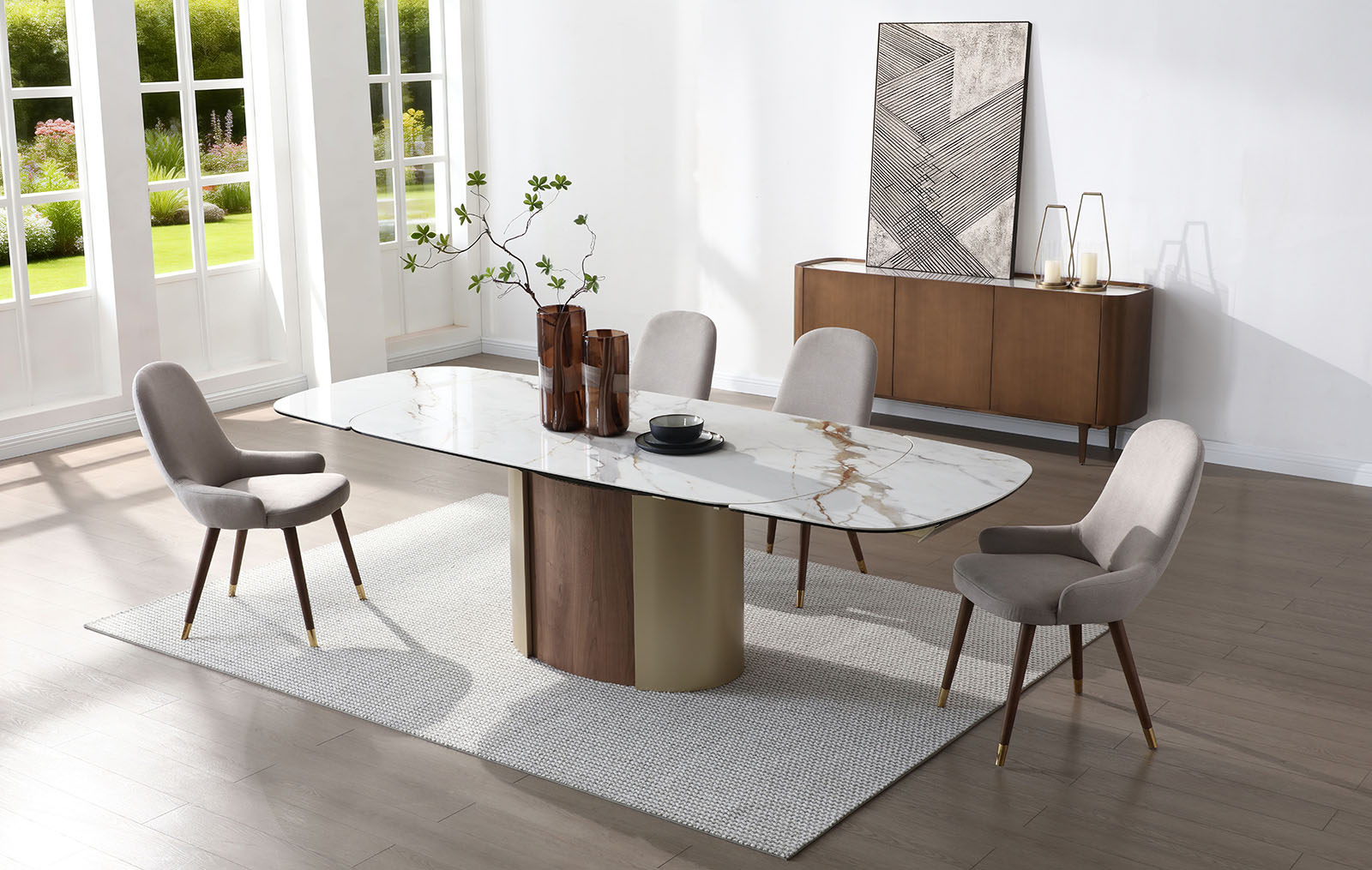 Стол Milan + 4 стула Franco