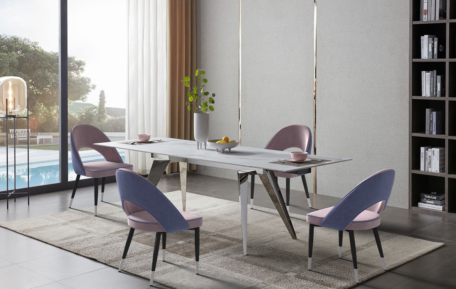 

Стол iModern Ramses + 4 стула Holly