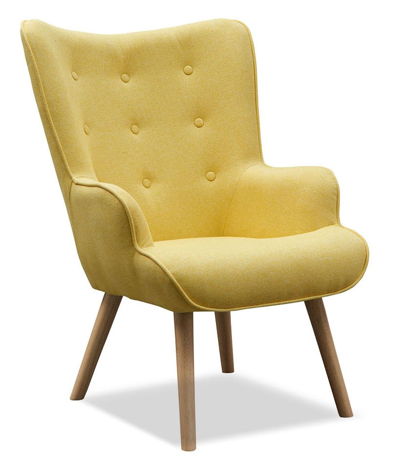 Кресло Hygge, желтый/натуральный