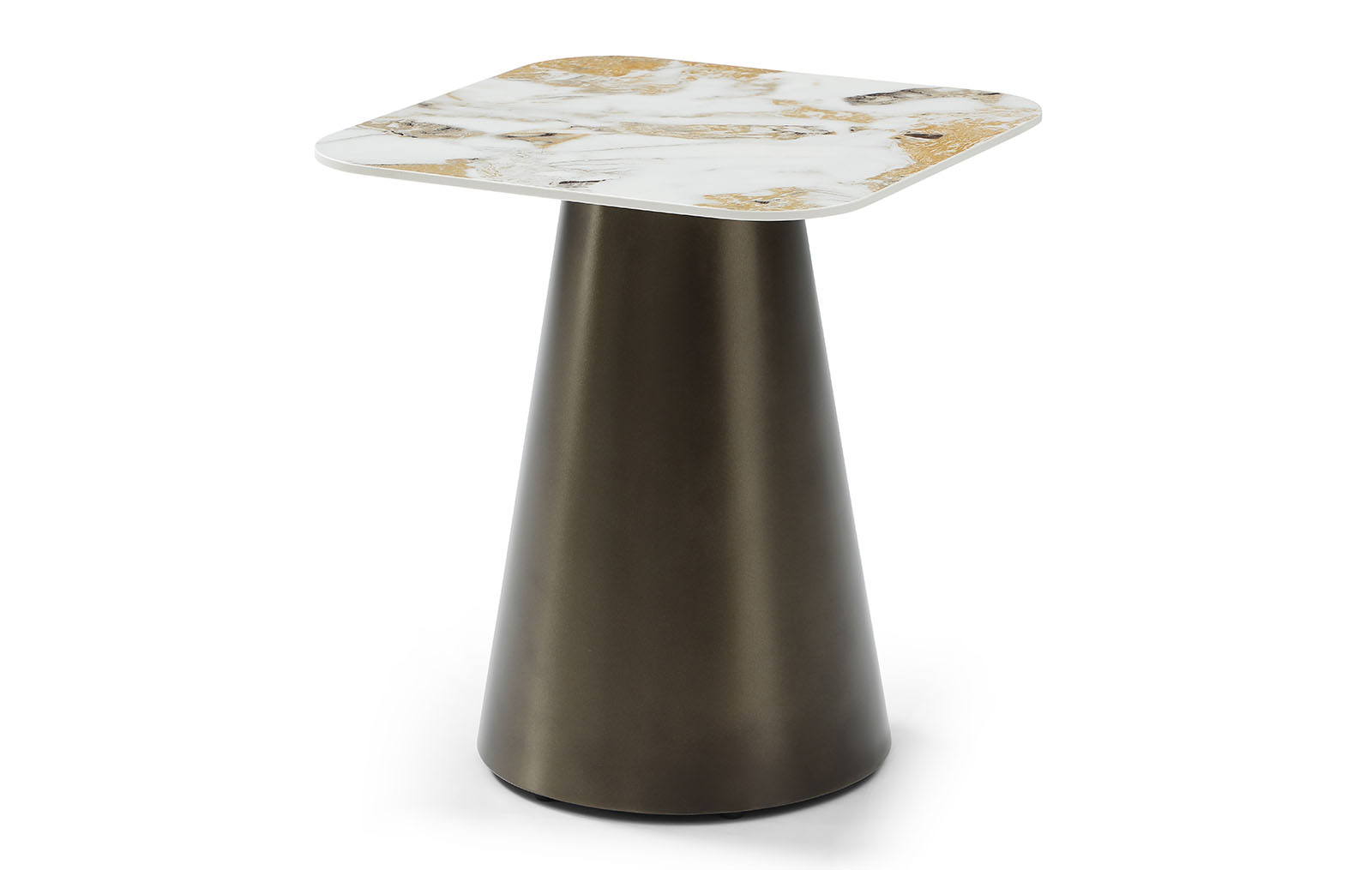 Стол журнальный Jane (45), золотистая керамика/медь