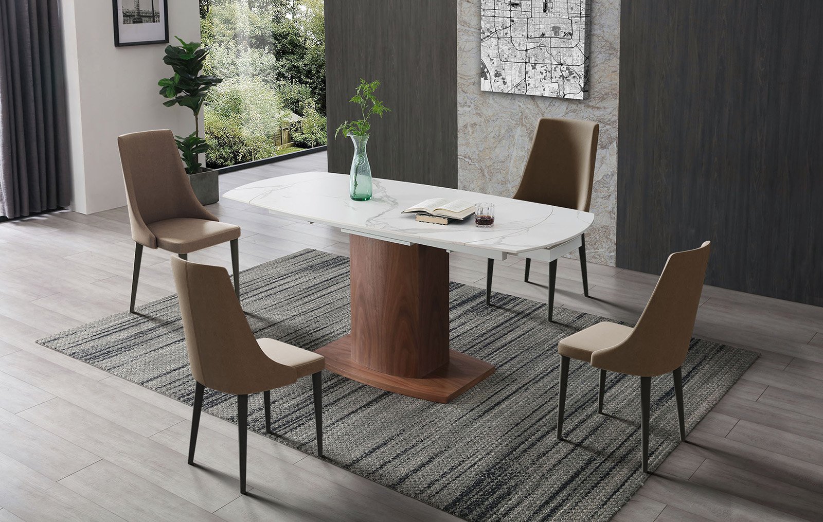 

Стол iModern Carlo + 4 стула Lana