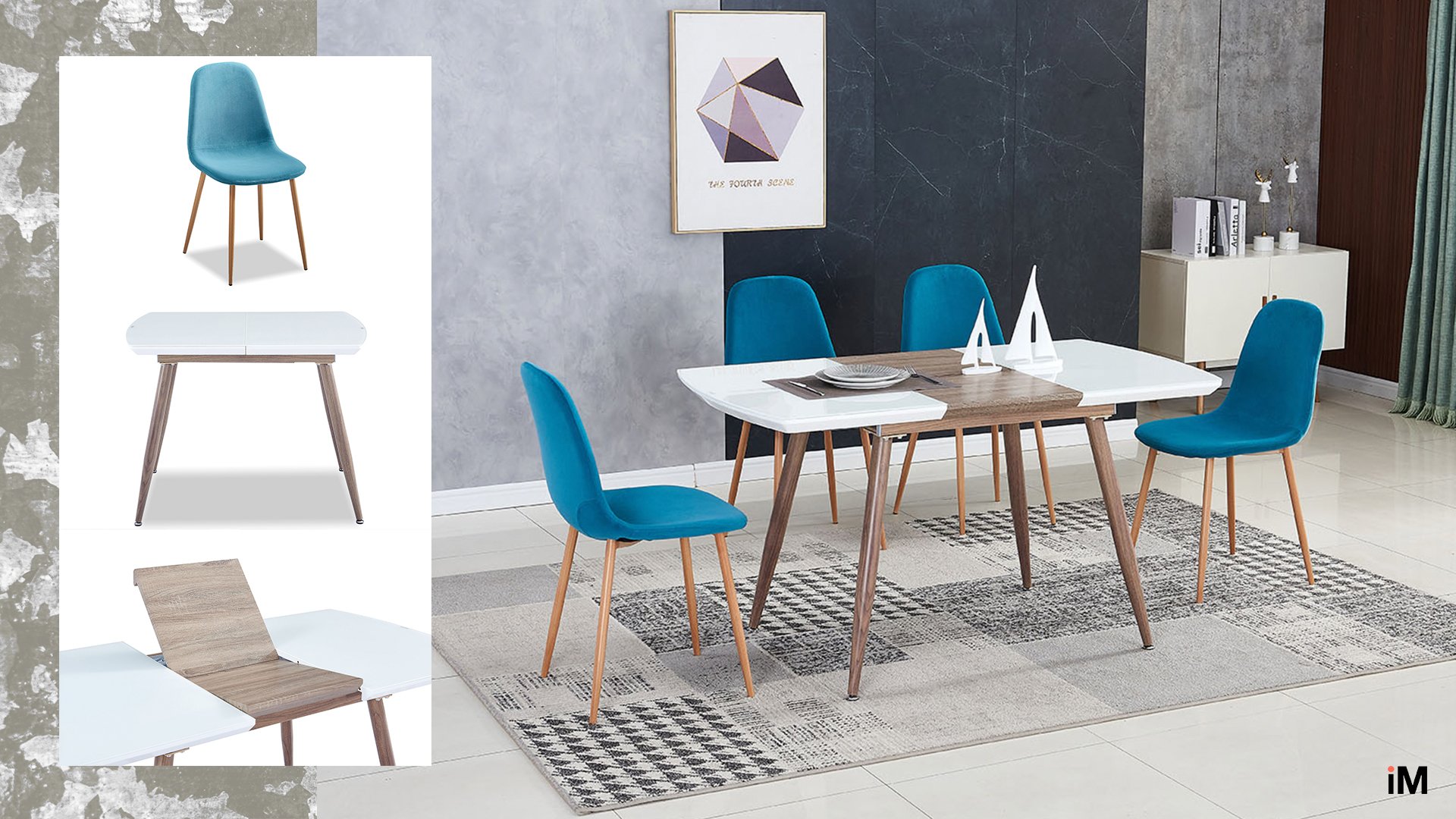 

Стол iModern Fredric + 4 стула Alister