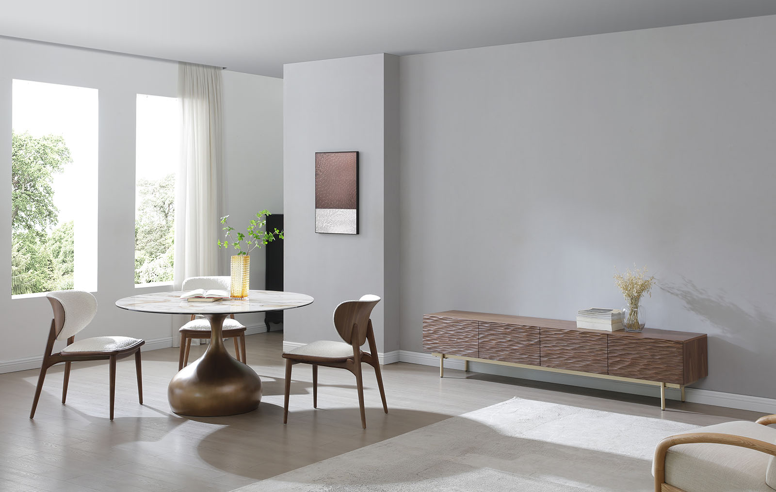 Стол Ariel + 3 стула Ian