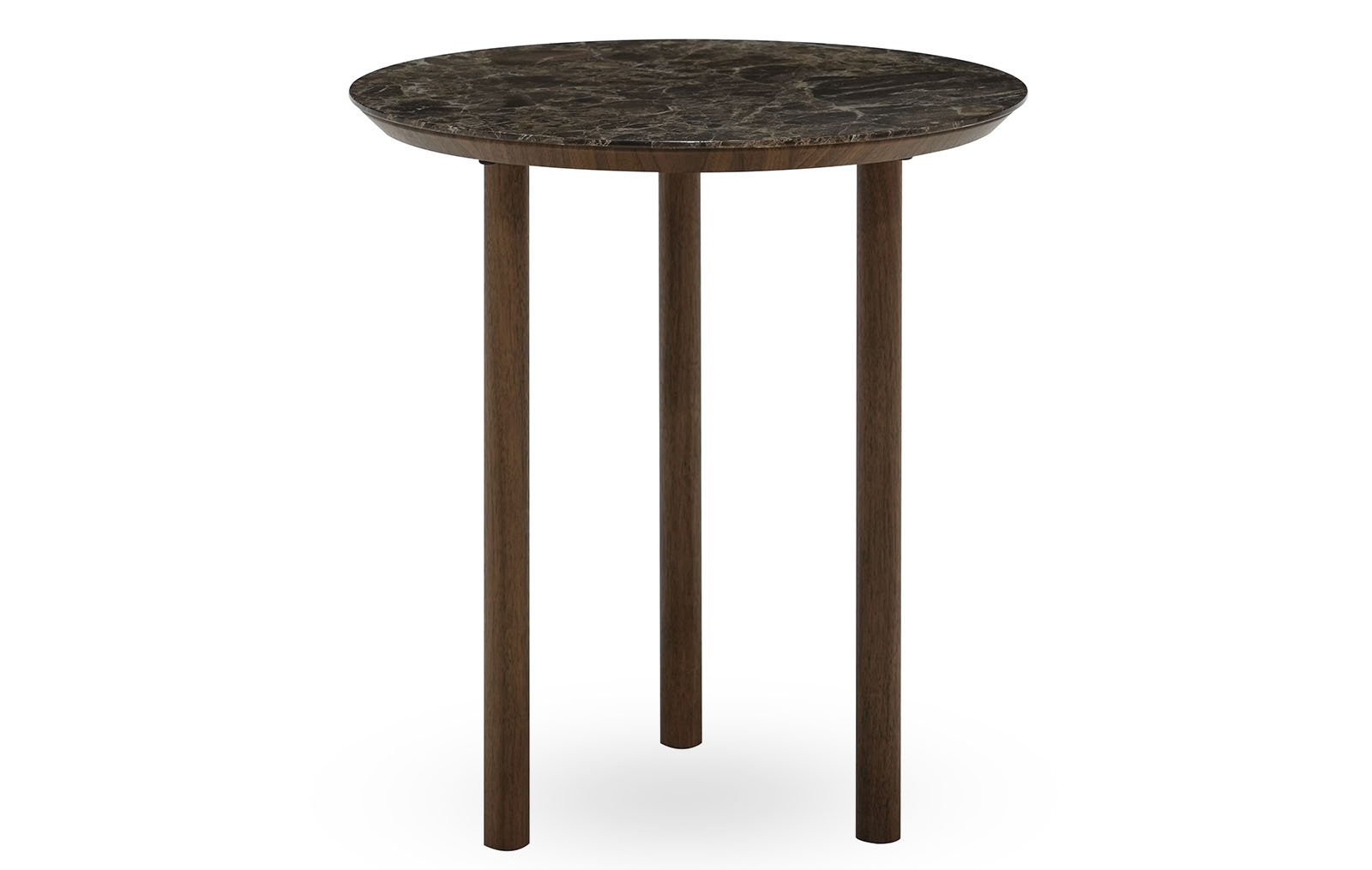 Стол журнальный Candy (45), мраморное стекло/орех