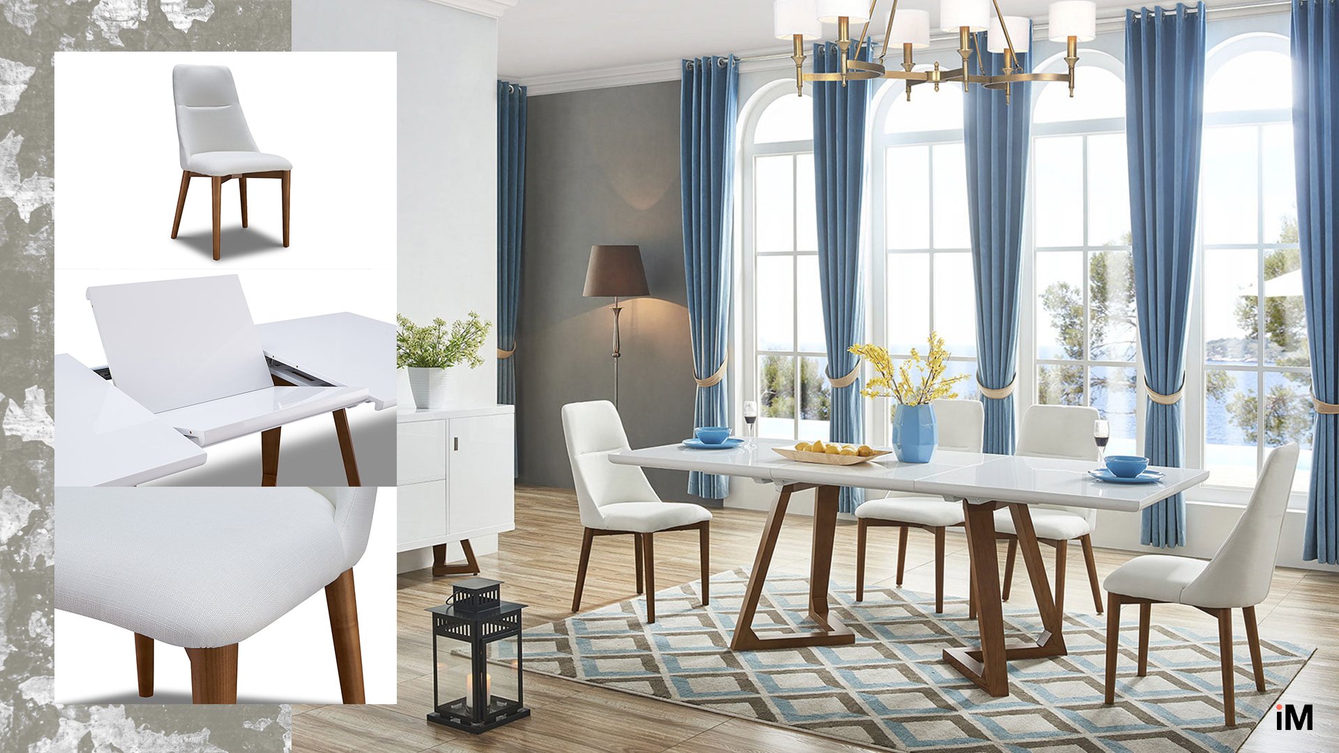 

Стол iModern Avalon + 4 стула Aurora