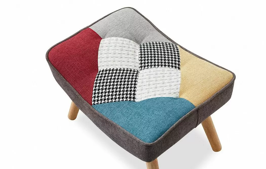 Кресло и оттоманка Hygge, пэчворк/натуральный - фото 15