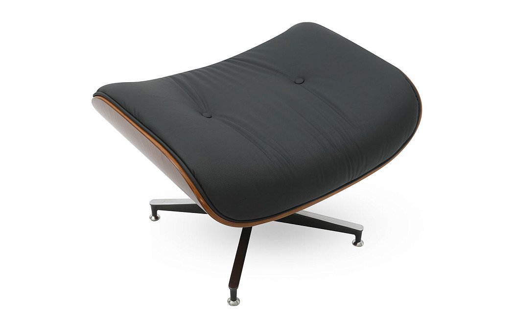 Комплект кресло и оттоманка Eames Lounge, черный/орех - фото 16