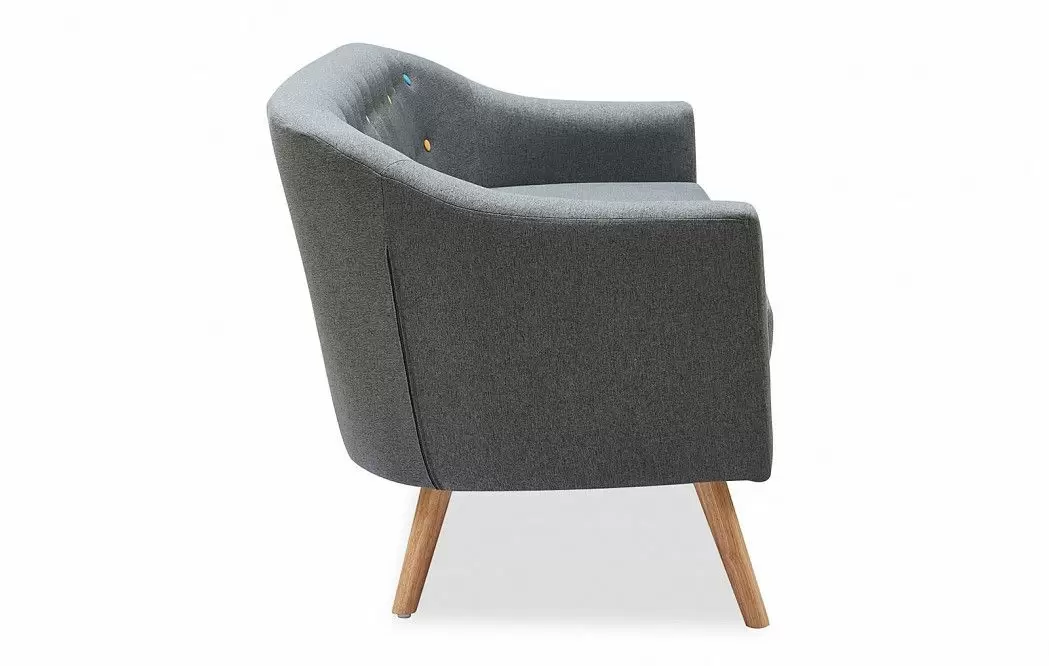 Диван Florence 3-х местный, темно-серый/цветные пуговицы - фото 5