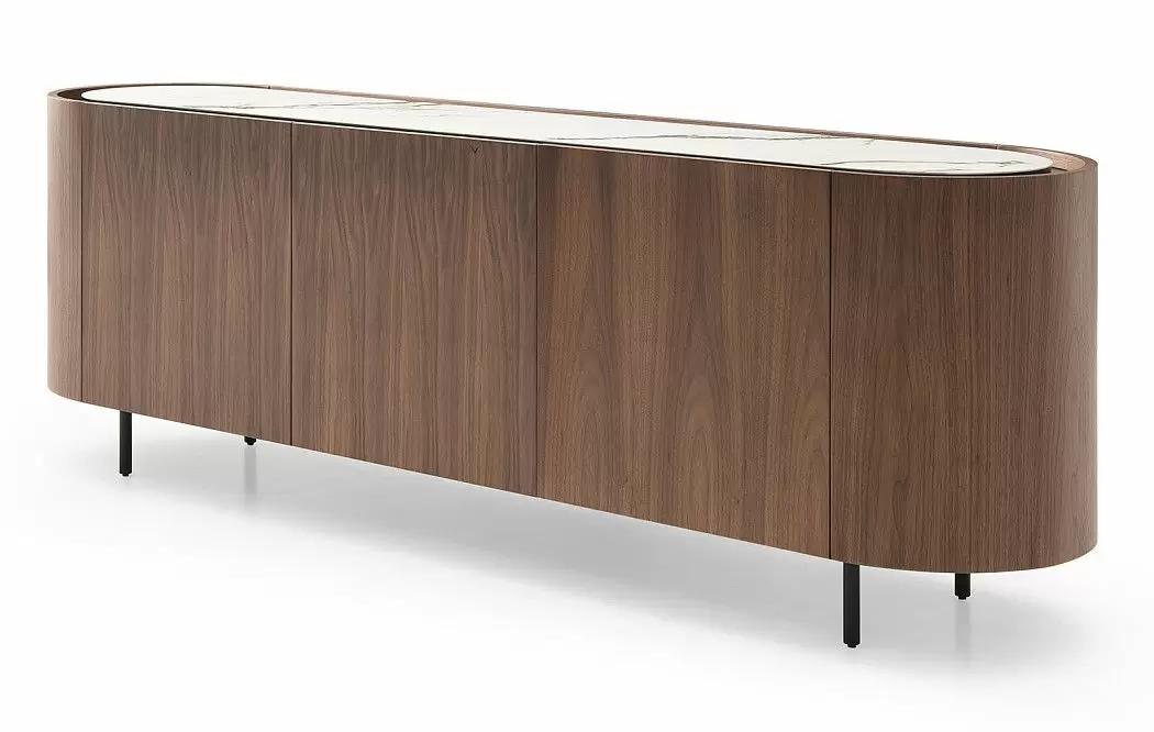 Буфет Angelica, белая керамика/орех - фото 7