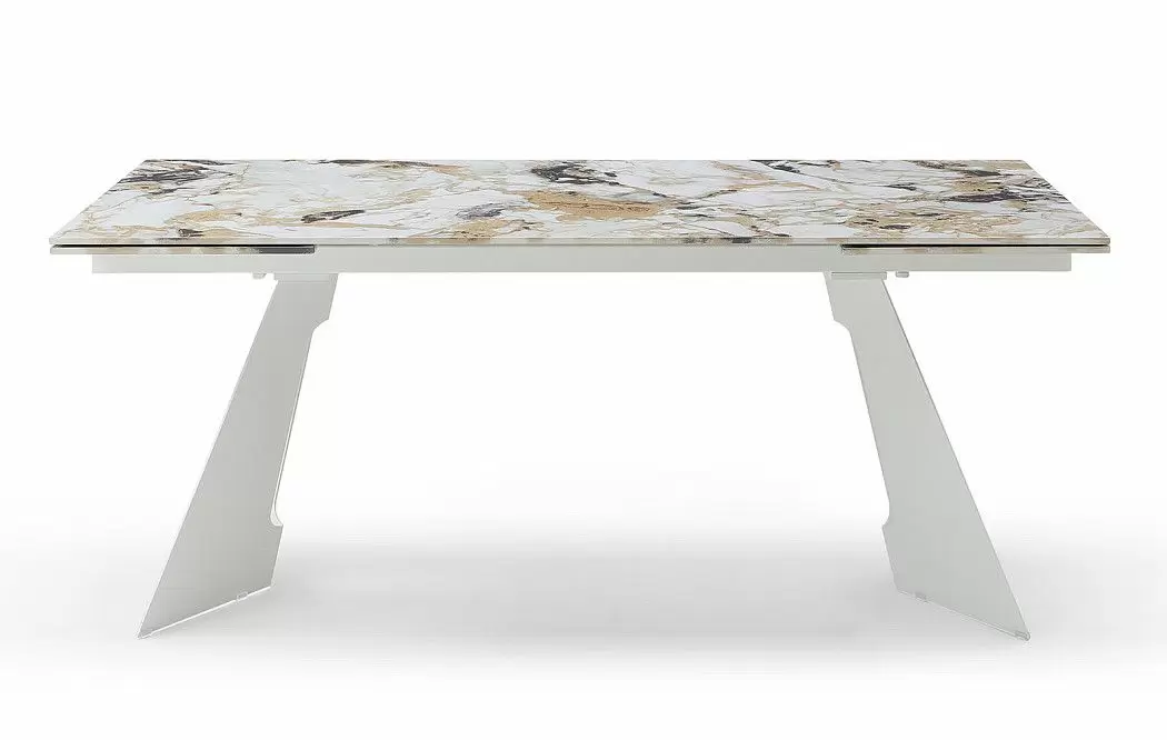 Стол раскладной Monte Carlo 180-270, светлая керамика/белый - фото 6