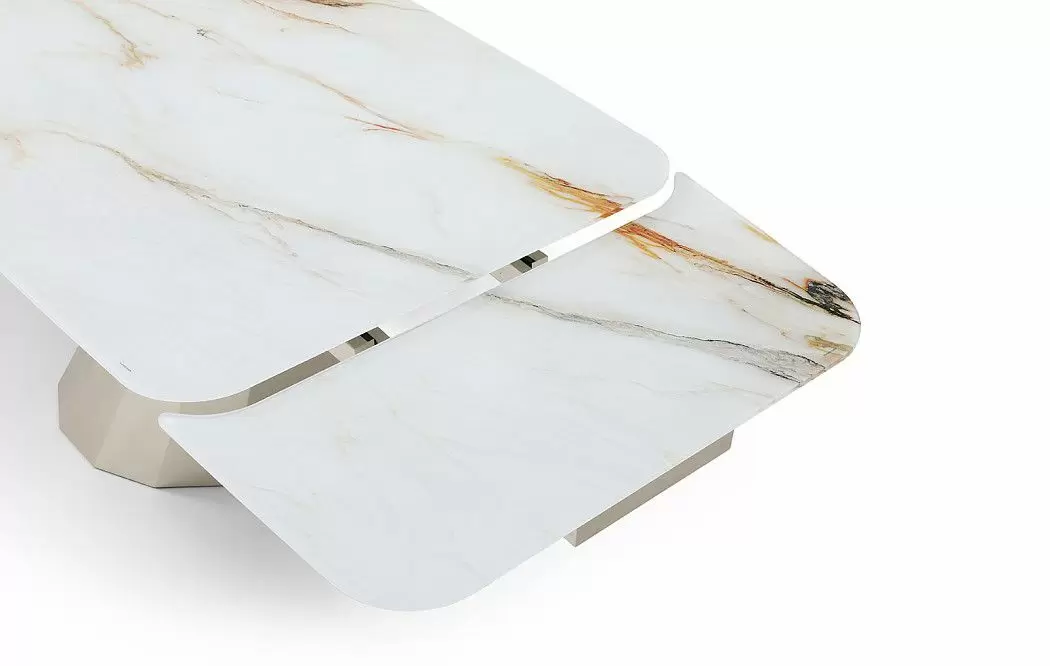 Стол раскладной Allegra 180-260, стекло 3D/шампань - фото 12