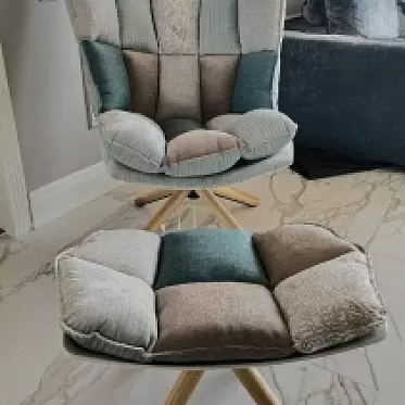 Кресло с оттоманкой в стиле Husk, светлый пэчворк IMG-20210417-WA0001.jpg