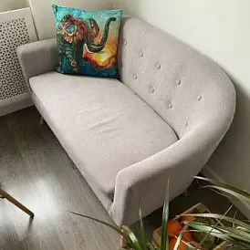 Диван Florence 2-х местный, коралловый/орех