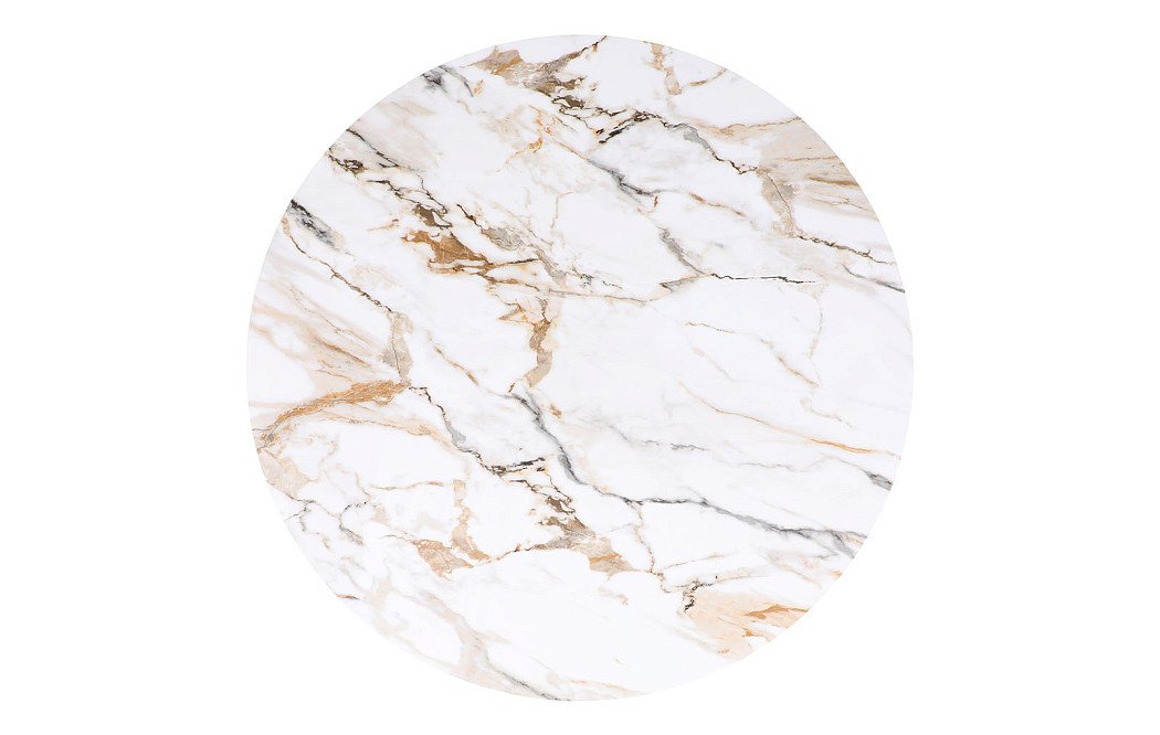 Стол Ariel 135, белая керамика/бронза - фото 4