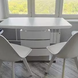 Стол раскладной Verona Glass (120), белый матовый