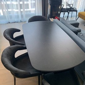 Стол раскладной Charlotta 180-260, черная керамика