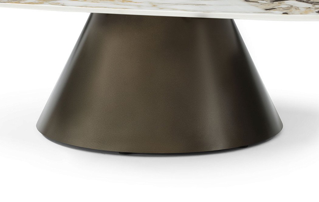 Стол журнальный Jane (90), золотистая керамика/медь - фото 4