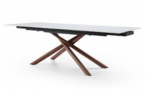 Стол раскладной Ravenna 180-240, белая керамика/орех