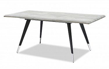 Стол раскладной Dusseldorf 140-180, античный дуб/черный