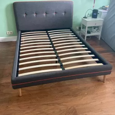 Кровать Madeira, серо-коричневый/светлые ножки