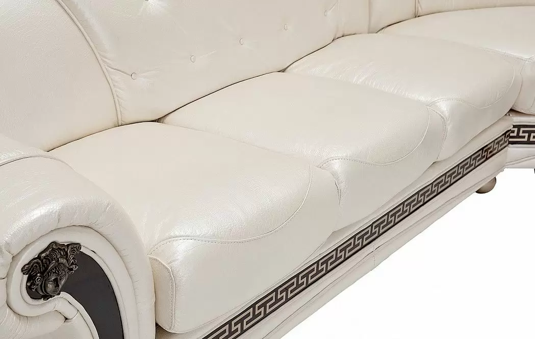 Диван-кровать Versace угловой (правый), жемчуг - фото 9