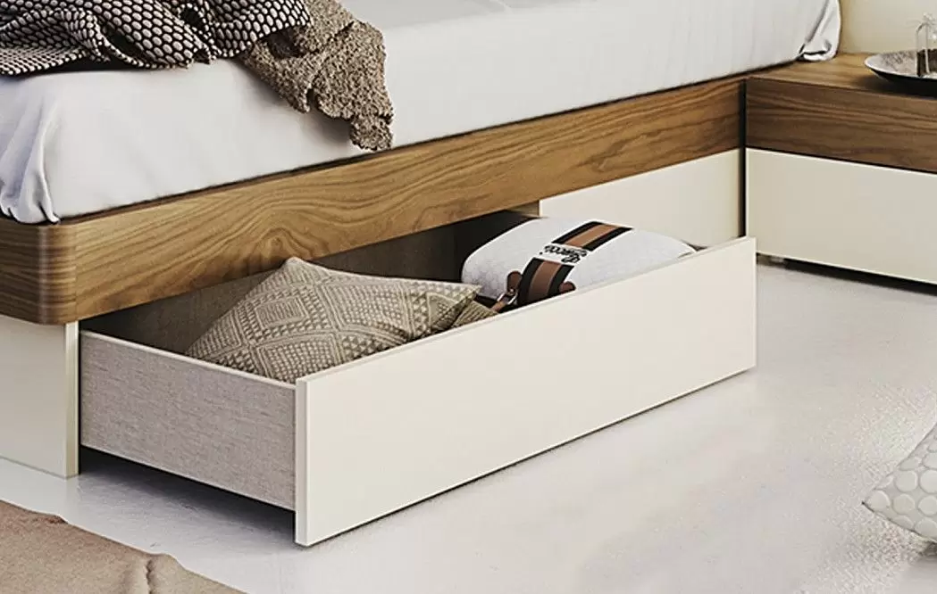 Кровать Almeria (с ящиками), песочный/орех - фото 7