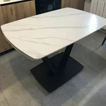 Стол раскладной Livorno 120-180, керамика "каррарский мрамор"