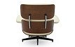 Комплект кресло и оттоманка Eames Lounge, кремовый/орех