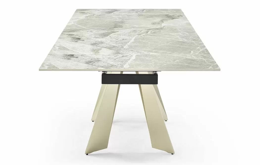 Стол раскладной Wilhelm 160-240, серая керамика/шампань - фото 16