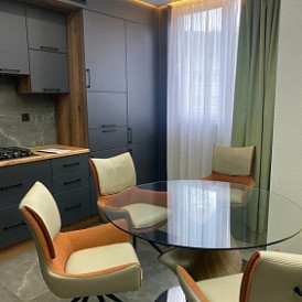 Стол Niagara 120, черная керамика/орех