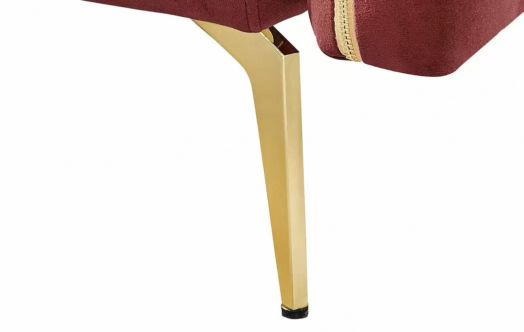 Диван-кровать Liverpool, бордовый/золото - фото 4