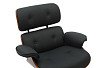 Комплект кресло и оттоманка Eames Lounge, черный/орех