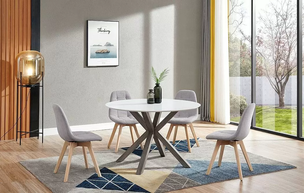 Стол Bianca 120, белый/винтажный орех - фото 10