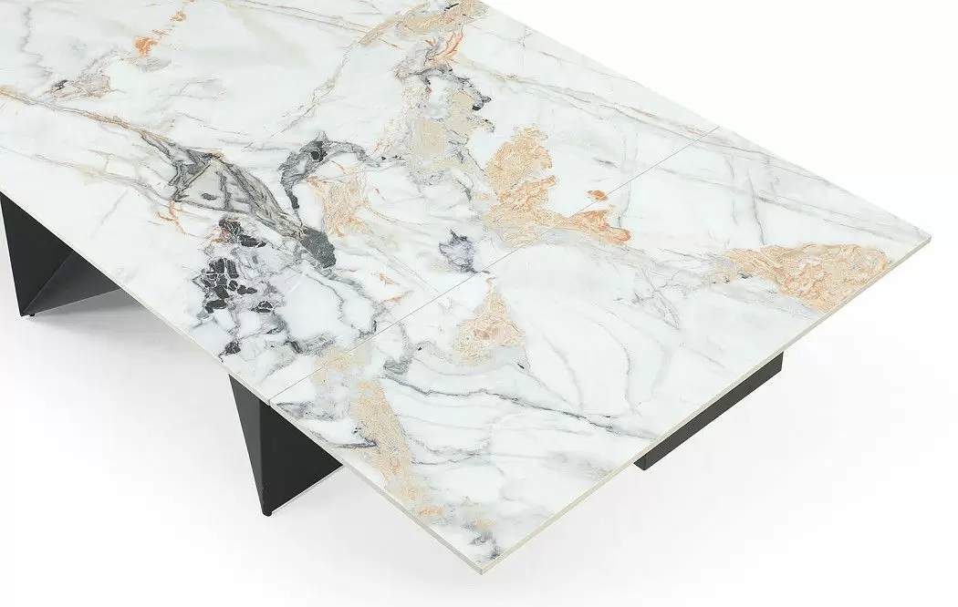 Стол раскладной Portofino Black 180-260, светлая керамика/черный - фото 14