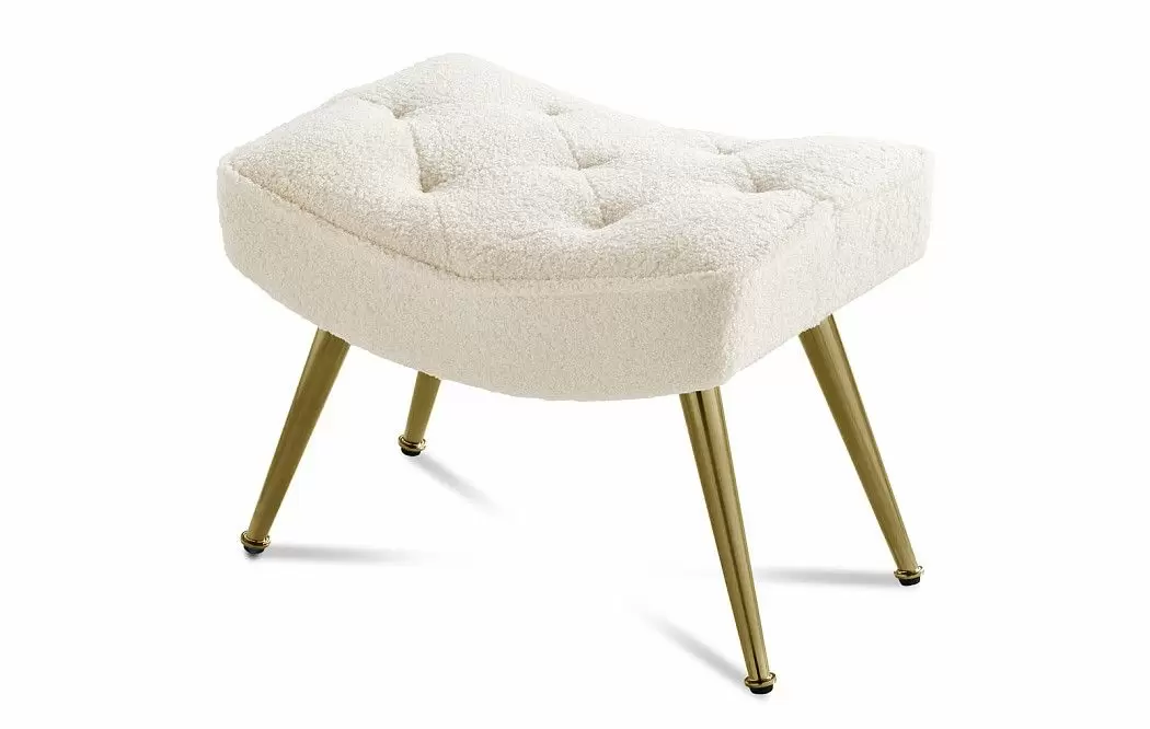 Кресло и оттоманка Hygge, слоновая кость/золото - фото 10