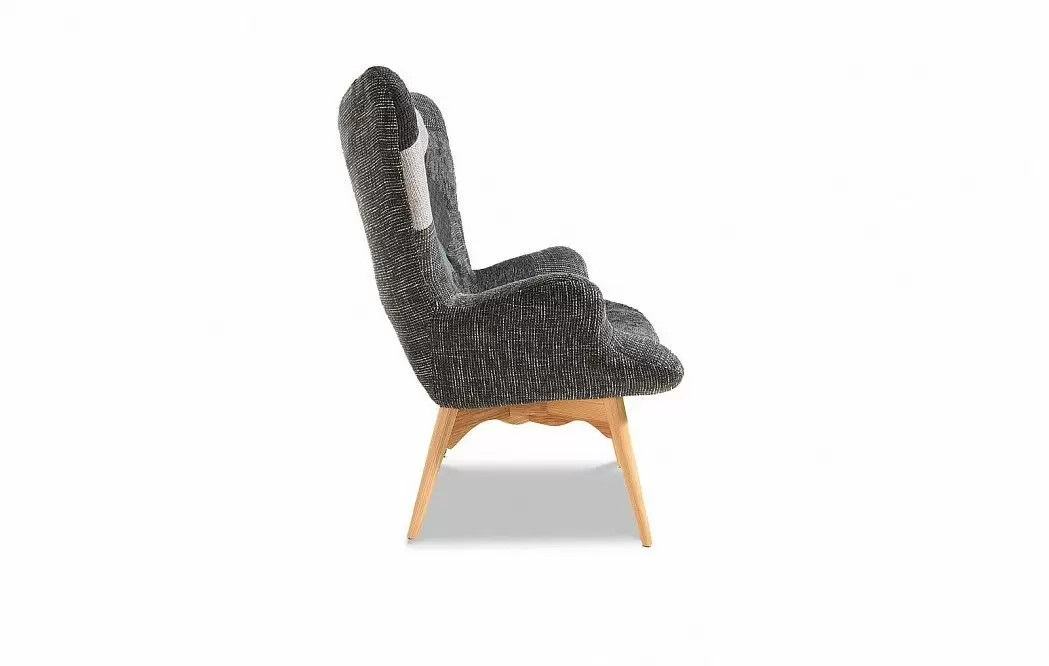 Кресло с оттоманкой Contour, темный пэчворк - фото 4