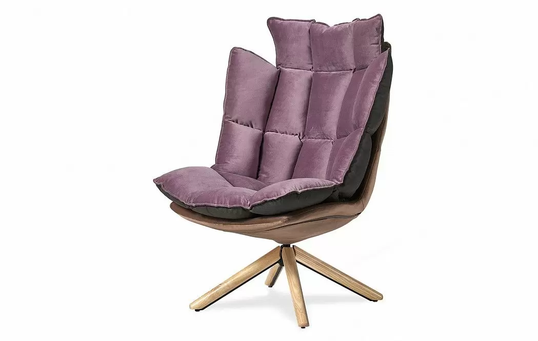 Кресло и оттоманка в стиле Husk, лиловый - фото 4