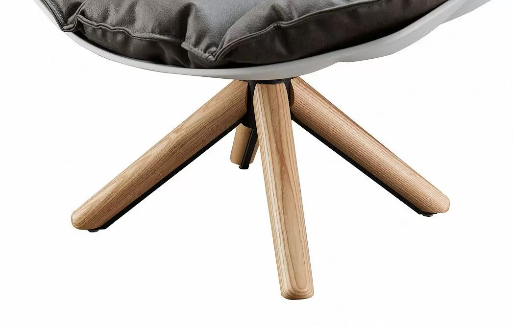 Кресло и оттоманка в стиле Husk, коричневый - фото 15