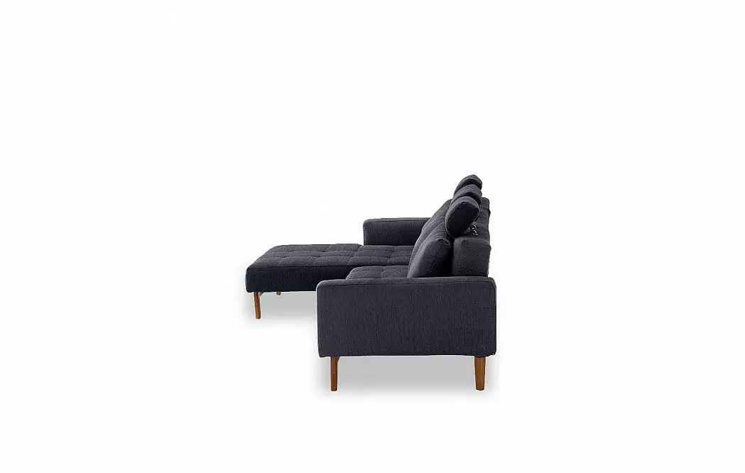 Диван-кровать Summer угловой (левый), темно-синий - фото 7