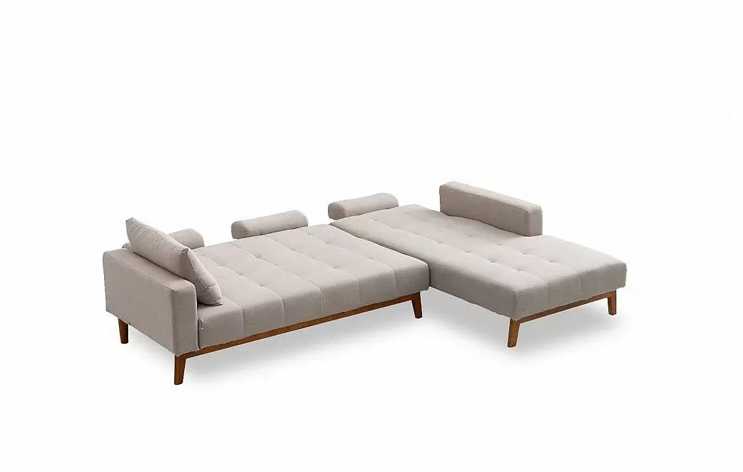 Диван-кровать Summer угловой (правый), бежевый - фото 15