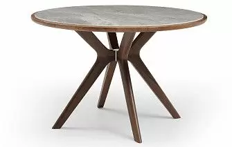 Стол Tango 120, серая керамика/орех