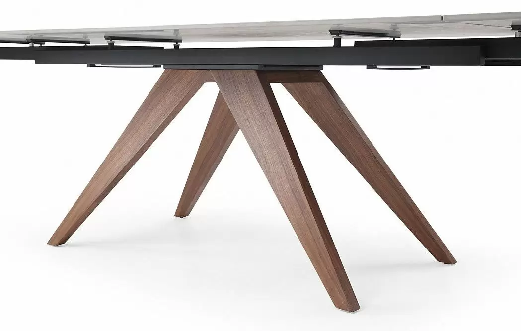Стол раскладной Valencia 160-240, серая керамика/орех - фото 13
