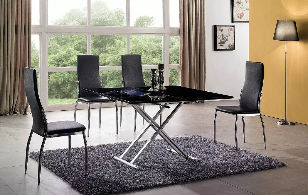 Стол-трансформер Stafford, черный лак - фото 2