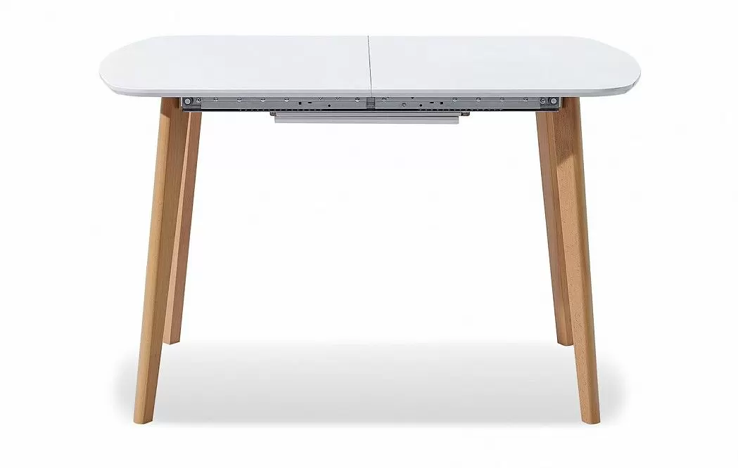 Стол раскладной Ellis 120-160, белый/бук - фото 5