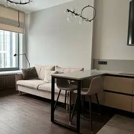 Стул полубарный Jack (60), бежевый/черный