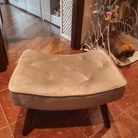 Кресло и оттоманка Hygge, голубой/натуральный